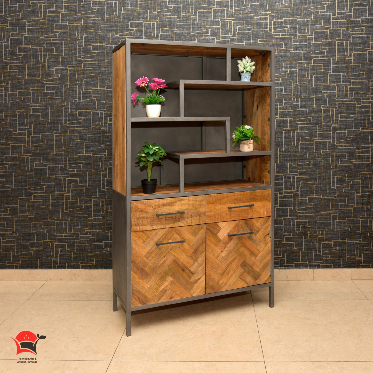 book shelf and glass cabinet 1