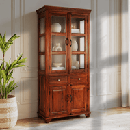 The Dubai Prestige Handmade Teak Wood Display Cabinet