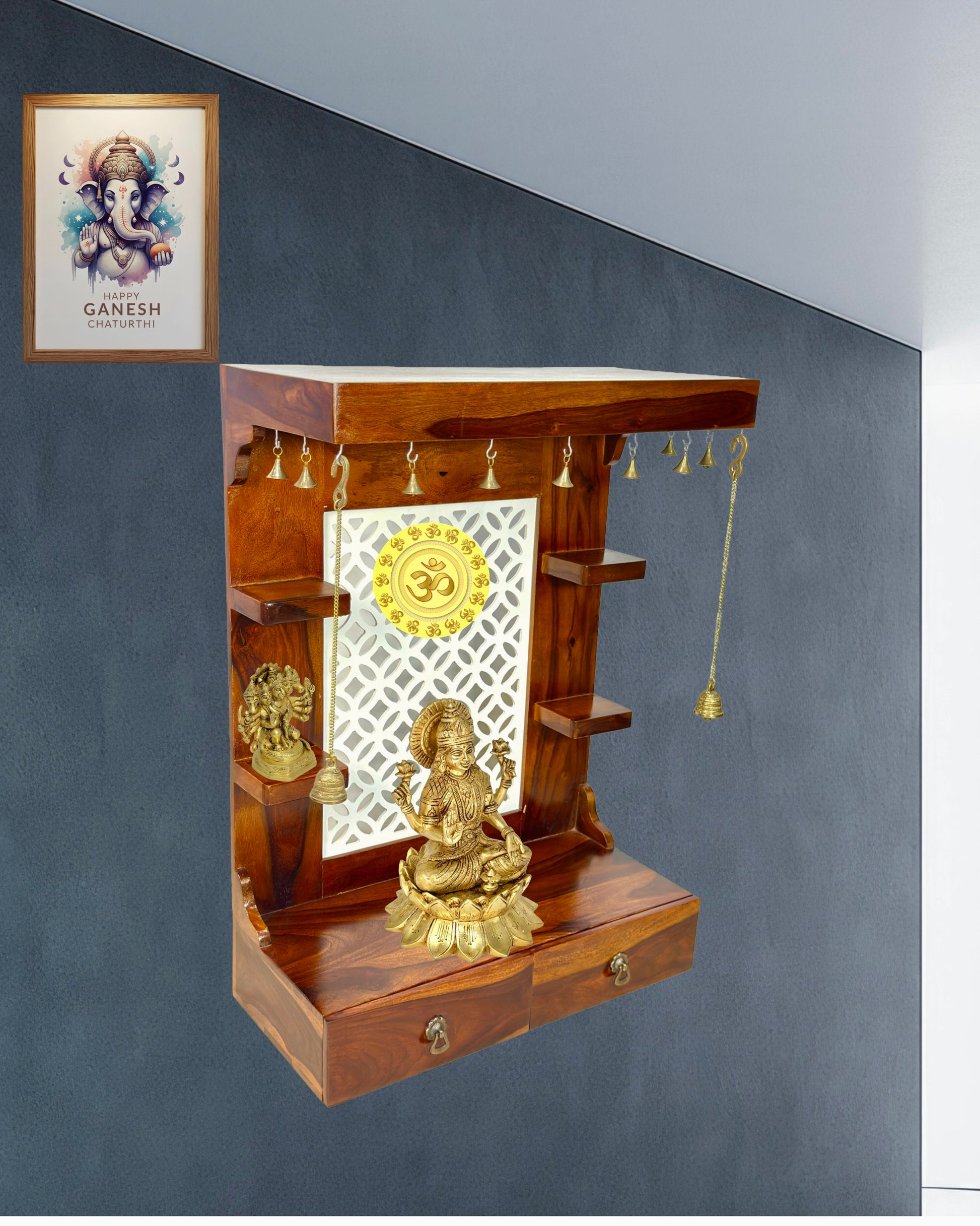 Hanging Pooja Temple with hand made