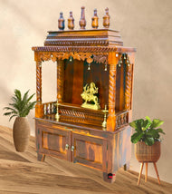 Handicrafted wooden home temple