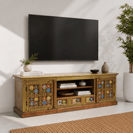 Royal Vintage Solid Sheesham Wood Entertainment Units