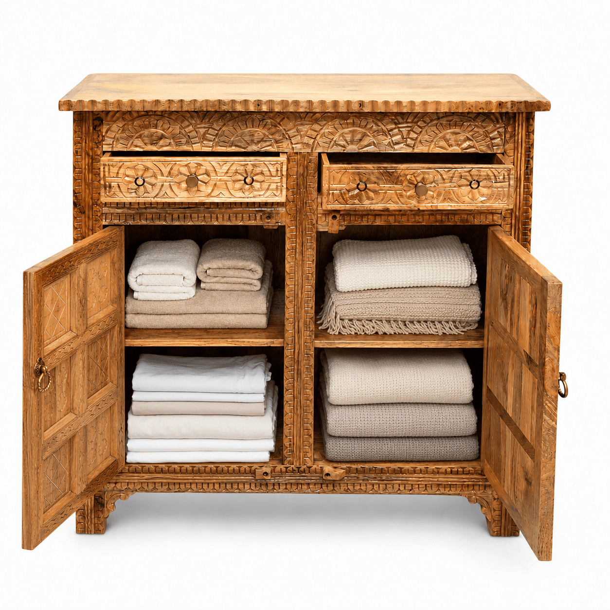 Imperial Hand-Carved Wooden Console Cabinet buffet