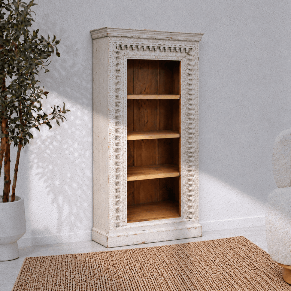 Premium Solid Mango Wood Library Display Unit