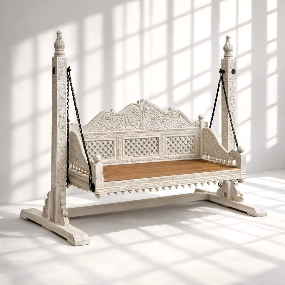 Handcrafted Solid Wood Traditional Jhula Swing | Dubai