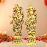 Brass Radha Krishna Goddess statue 29 inch ( 72 cm )
