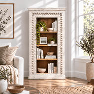 Premium Solid Mango Wood Library Display Unit
