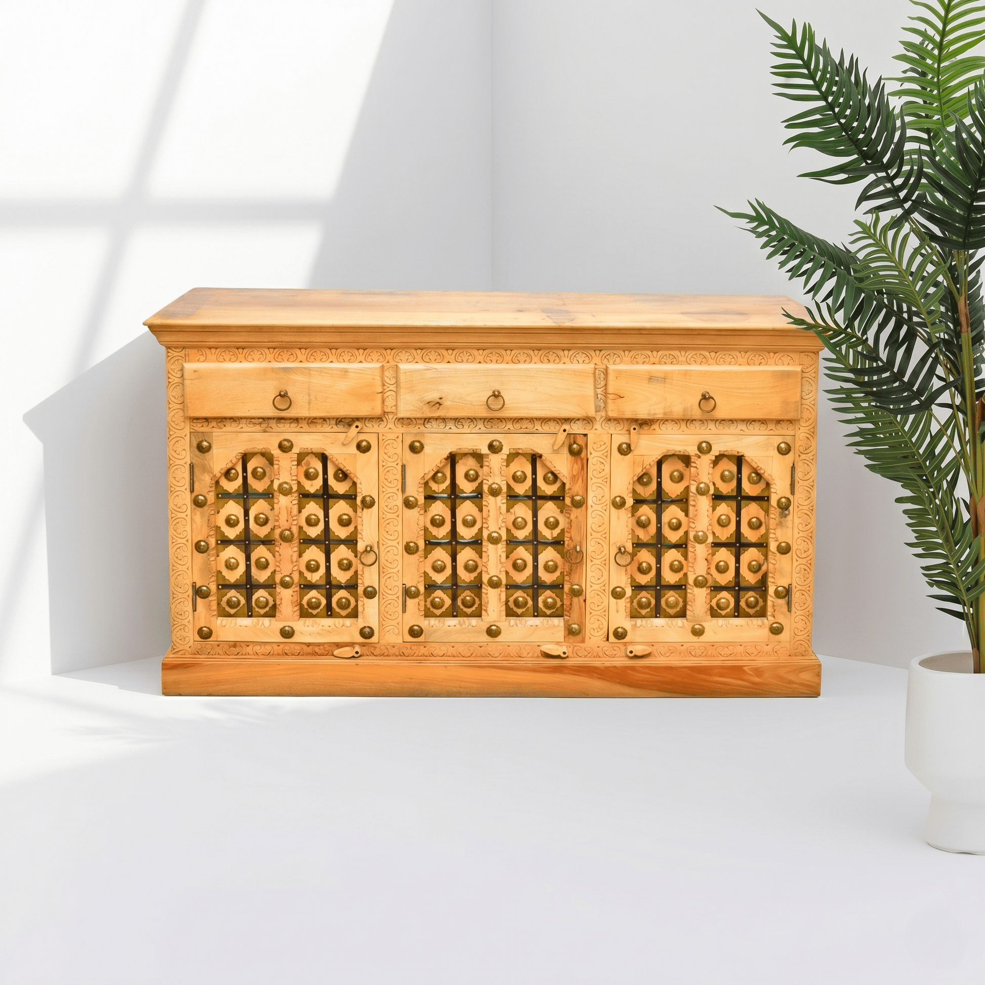 Luxe heritage Handmade Mango Wood Buffet Cabinet