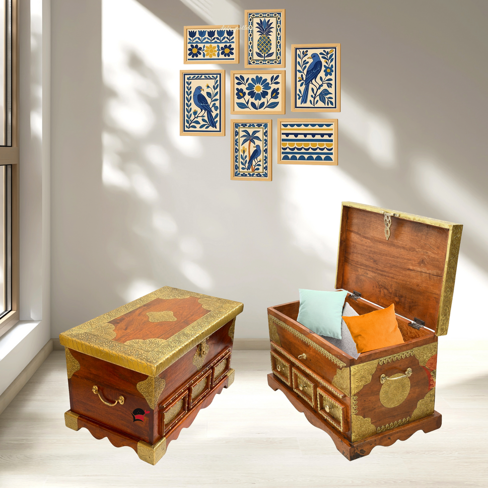 wooden storage box rectangular