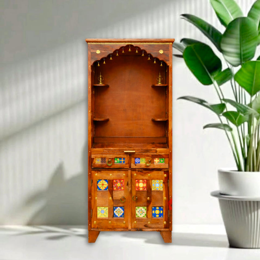 Wooden hindu religious home temple Oman
Wooden Hindu religious home mandir UAE
Wooden Temple With Decorative Tiles Work Qatar
Handcrafted Indian Solid Wooden Mandir Bahrain