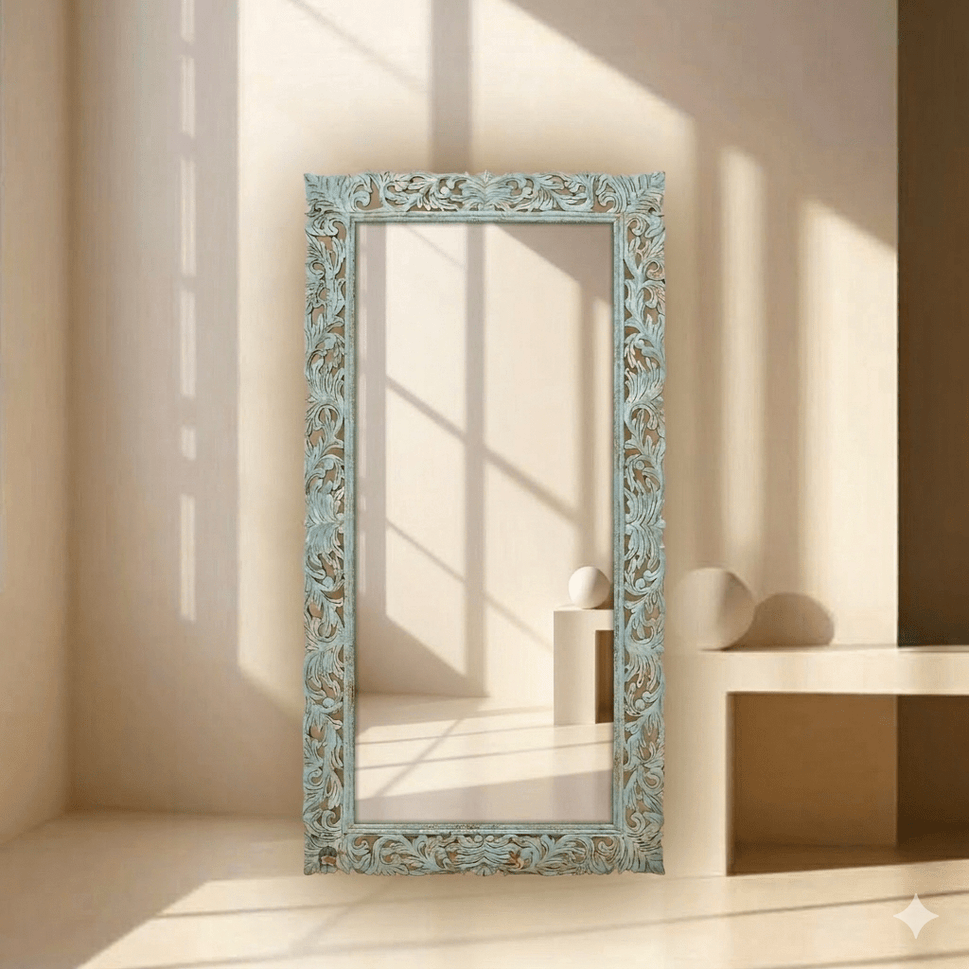 Florina Leaner Solid Mango Wood Mirror Frame