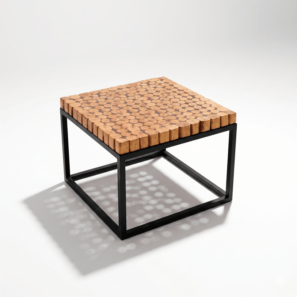 Gloster Maya Coffee Table with Natural Teak Slatted Top