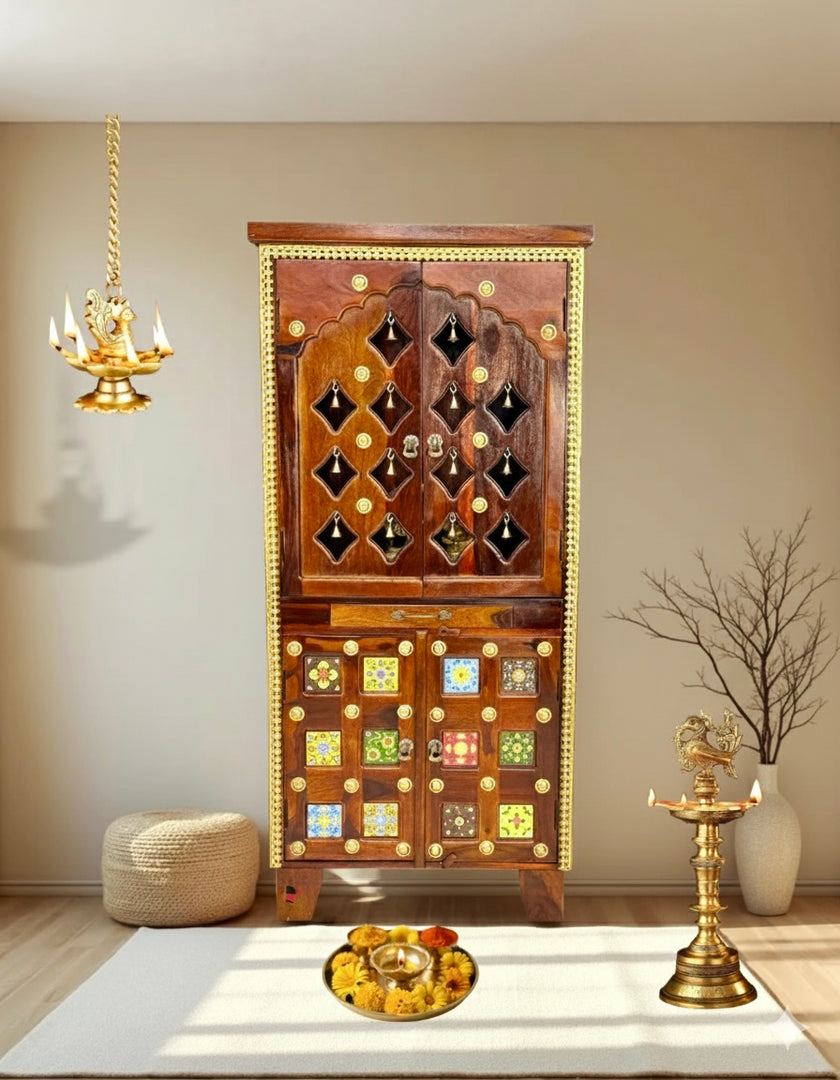 Rajasthani Handmade Wooden Pooja Mandir
Luxury Solid Sheesham Wood Temple