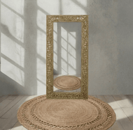 Original Mango Wood Hand Carved Mirror Frame