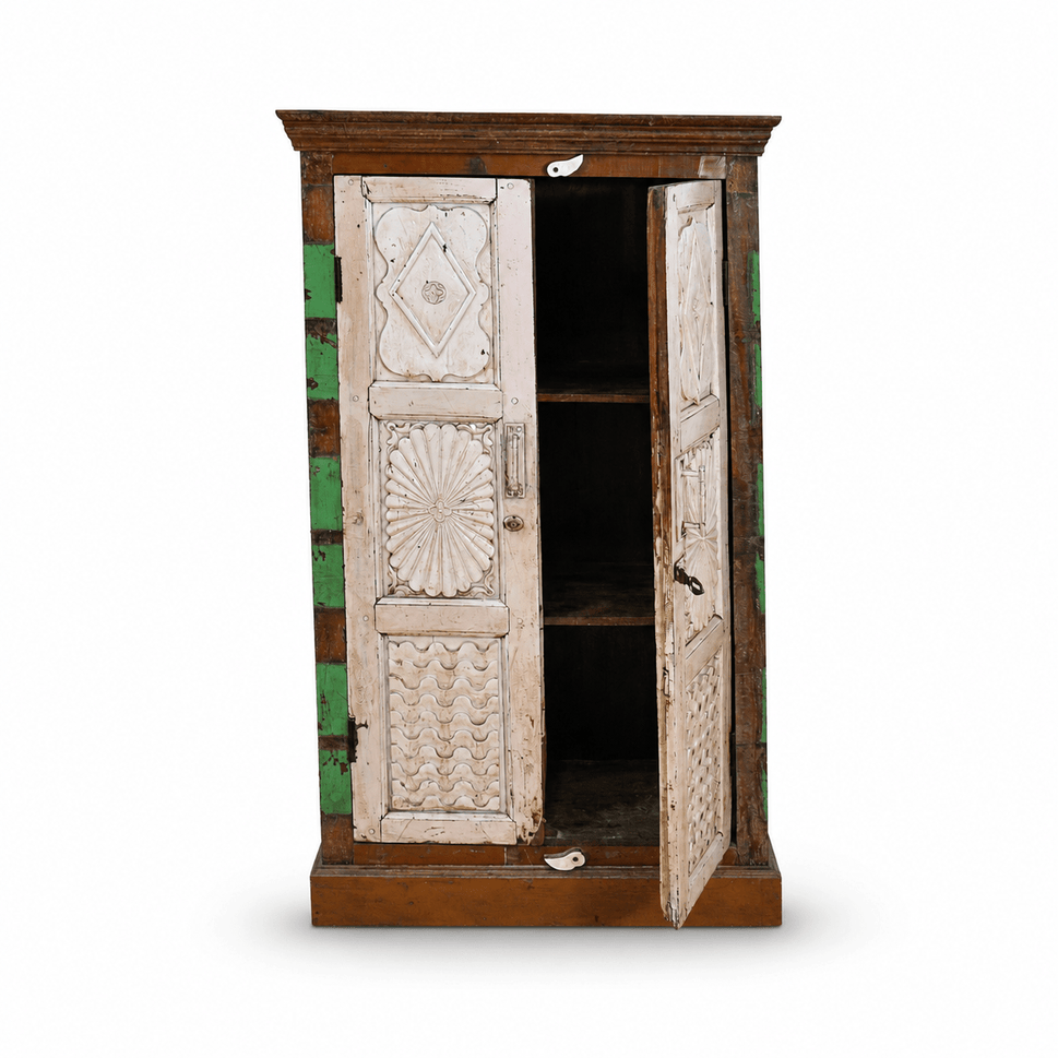 Premium Vintage Recycled solid Teak Wood Storage Cabinet