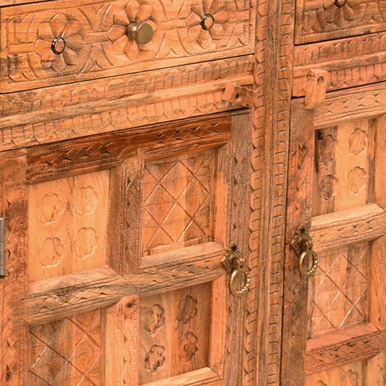 Imperial Hand-Carved Wooden Console Cabinet buffet