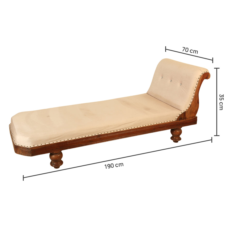 Regal Comfort Sheesham Wood Chaise Lounge & Diwaan