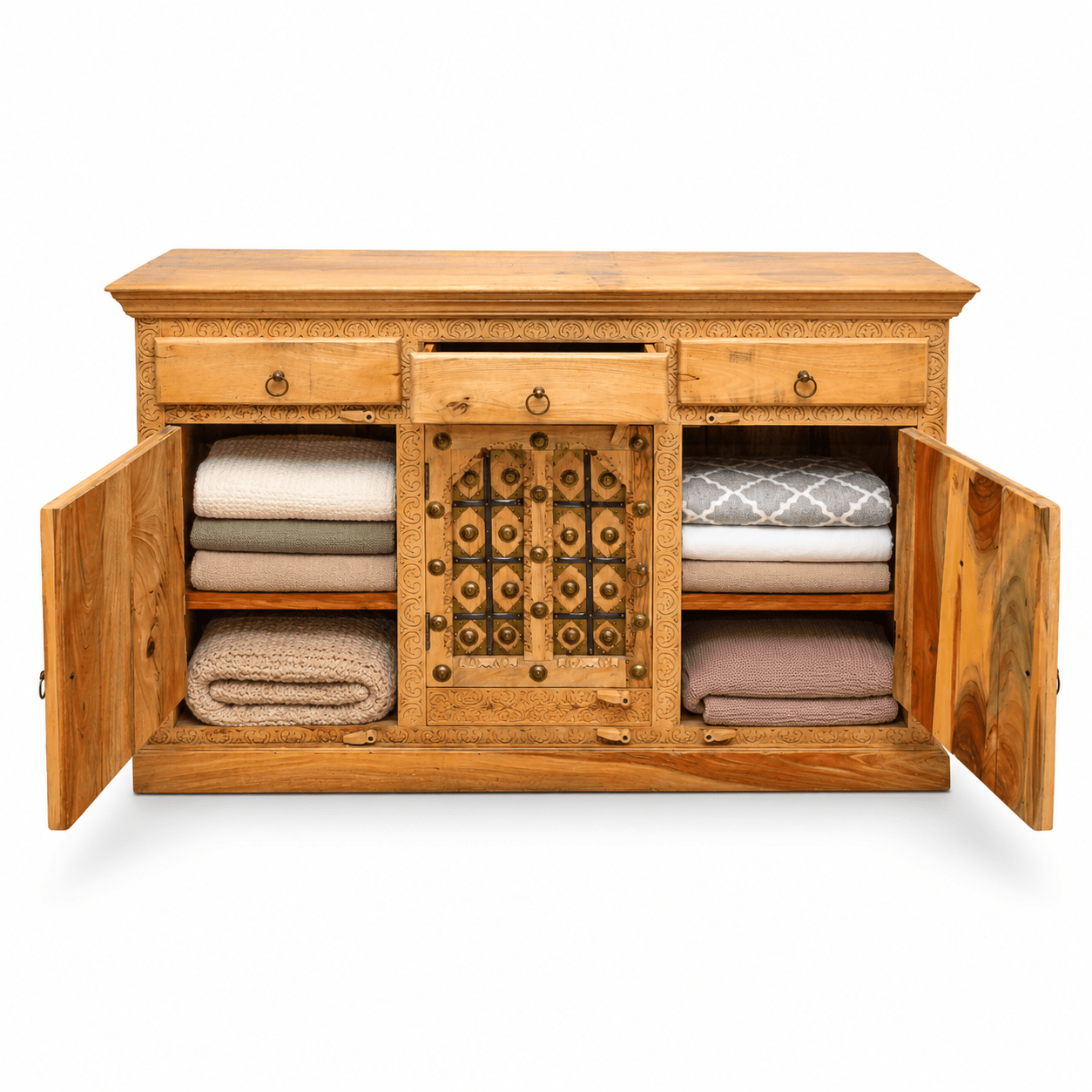 Luxe heritage Handmade Mango Wood Buffet Cabinet
