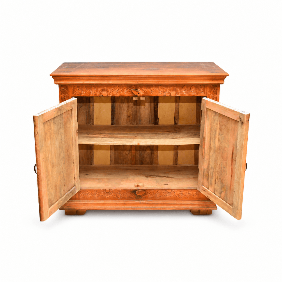 Classic Hand-Carved Mango Wood Side Console buffet