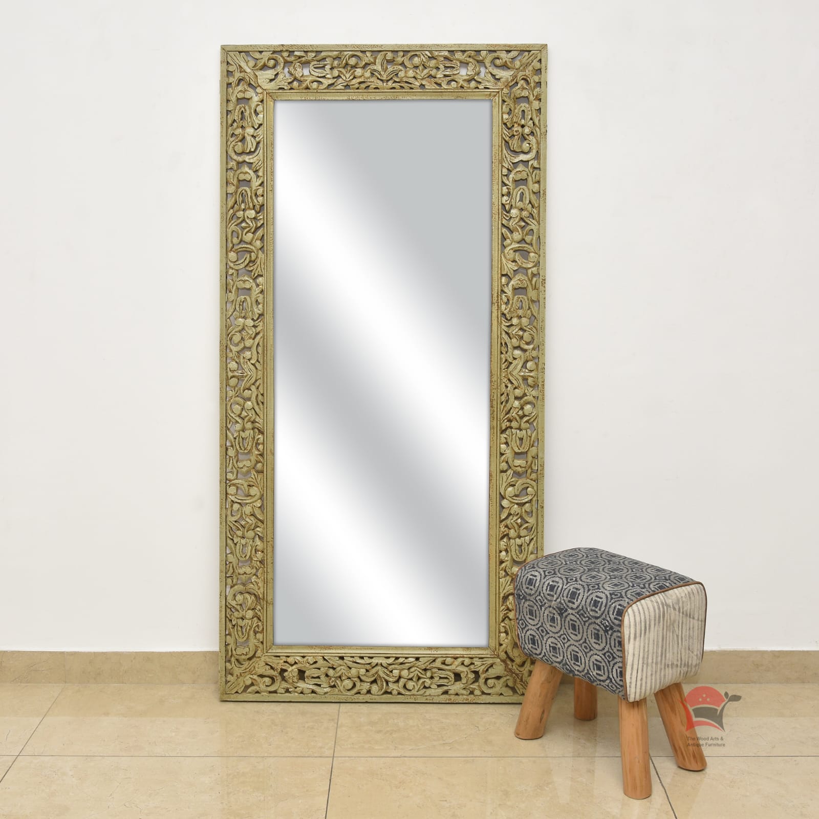 wood hand carving mirror frame 15