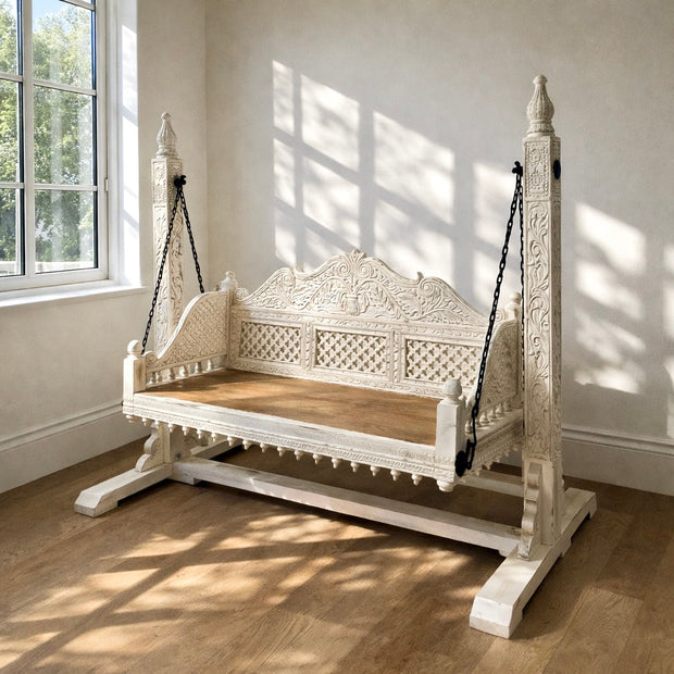 Handcrafted Solid Wood Traditional Jhula Swing in Dubai