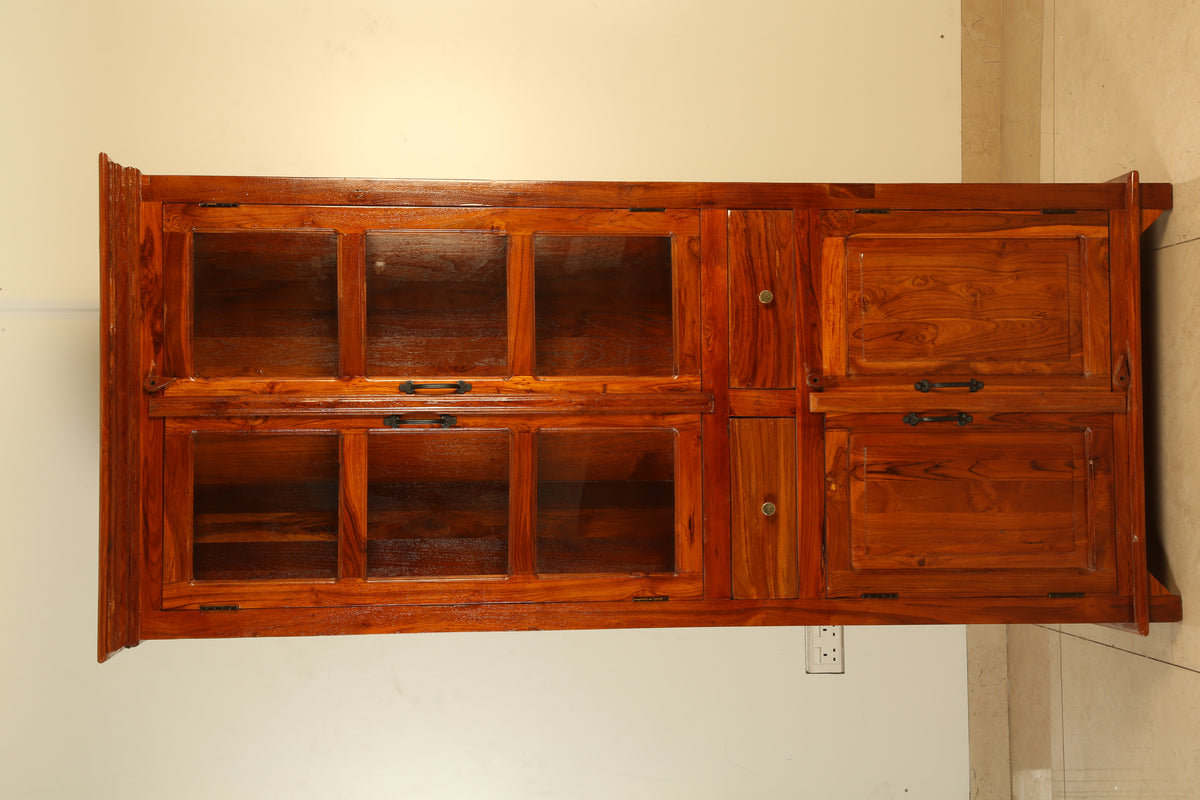 The Dubai Prestige Handmade Teak Wood Display Cabinet