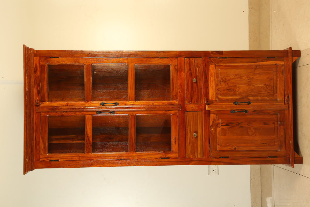 The Dubai Prestige Handmade Teak Wood Display Cabinet