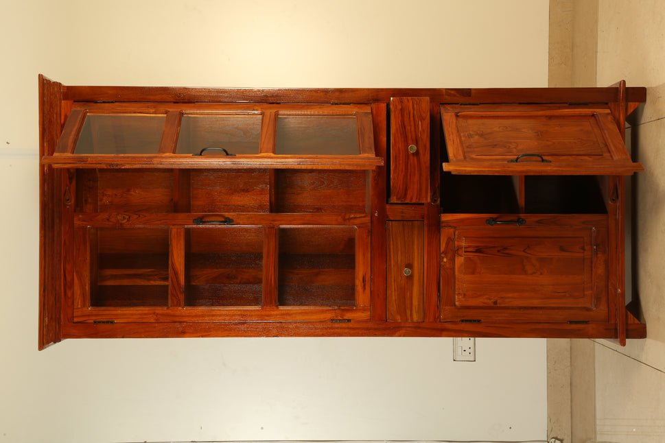 The Dubai Prestige Handmade Teak Wood Display Cabinet