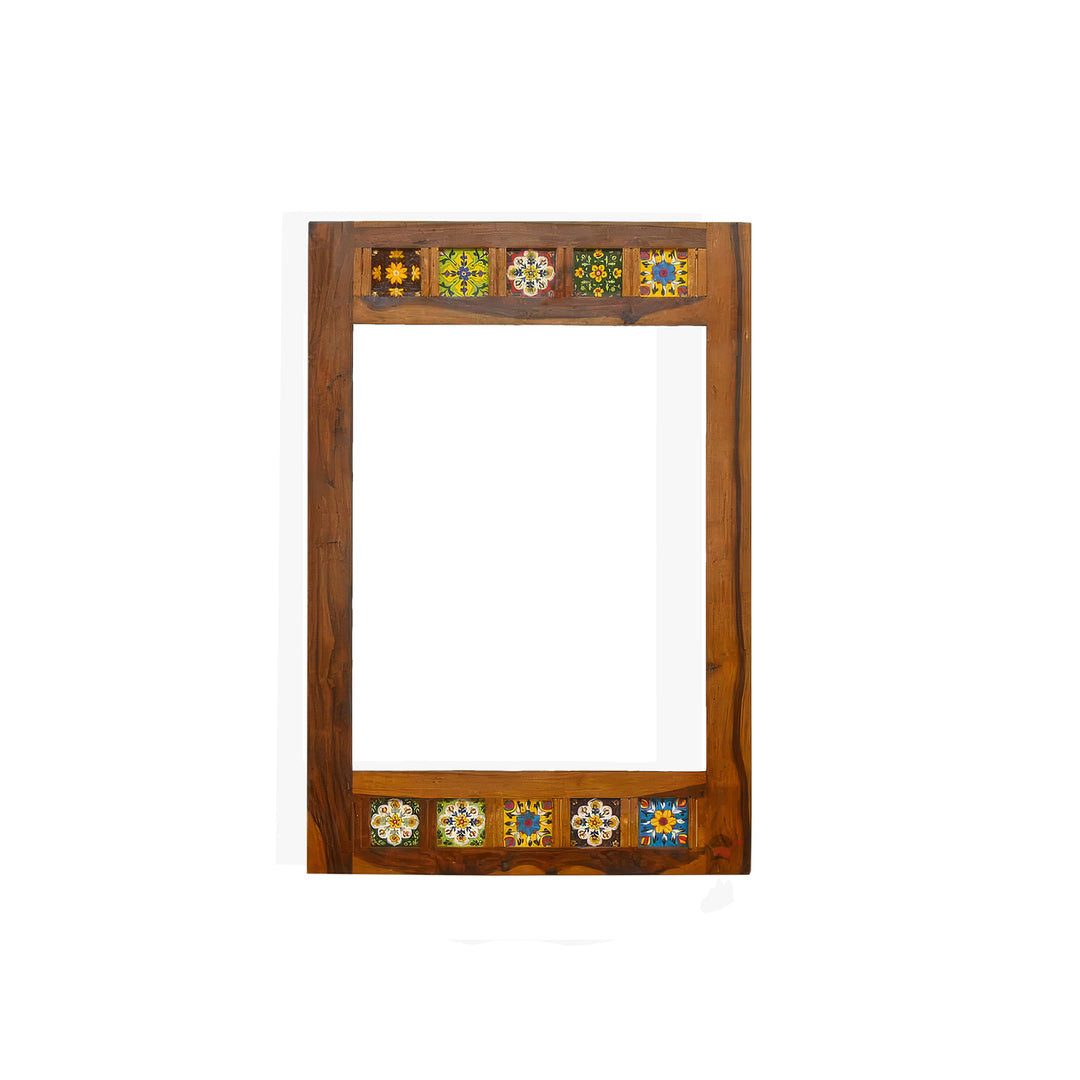 Solid sheesham wood dressing table with brass fitting work with mirror