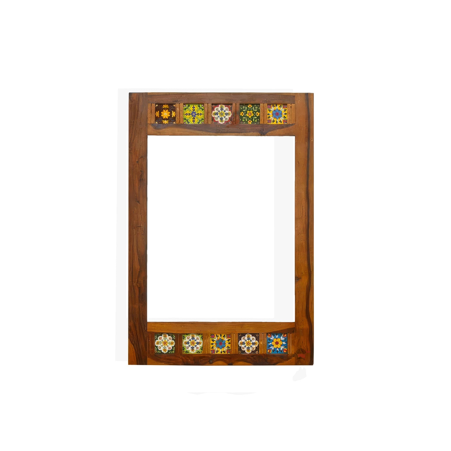 Solid sheesham wood dressing table with brass fitting work with mirror