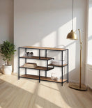 Switch Metal console table with storage shelves 1 image