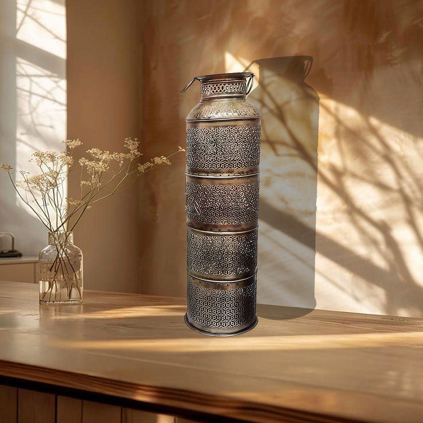 Vintage metal candle decor Sharjah
Hotel lobby candle decor Middle East
Antique candle light vessel Dubai UAE