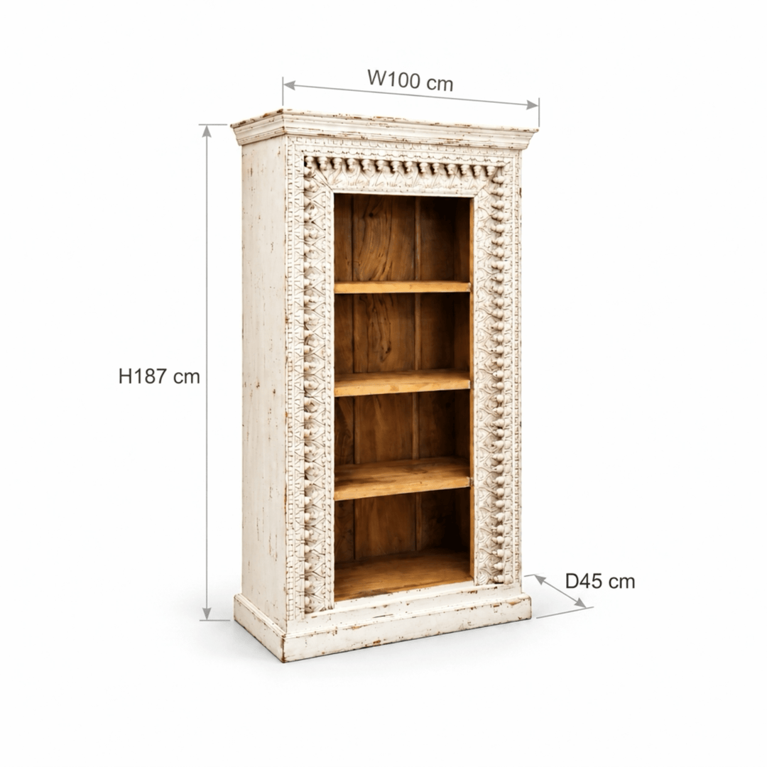 Premium Solid Mango Wood Library Display Unit