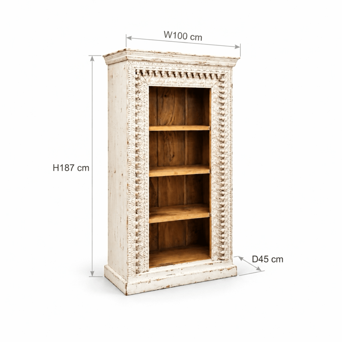 Premium Solid Mango Wood Library Display Unit
