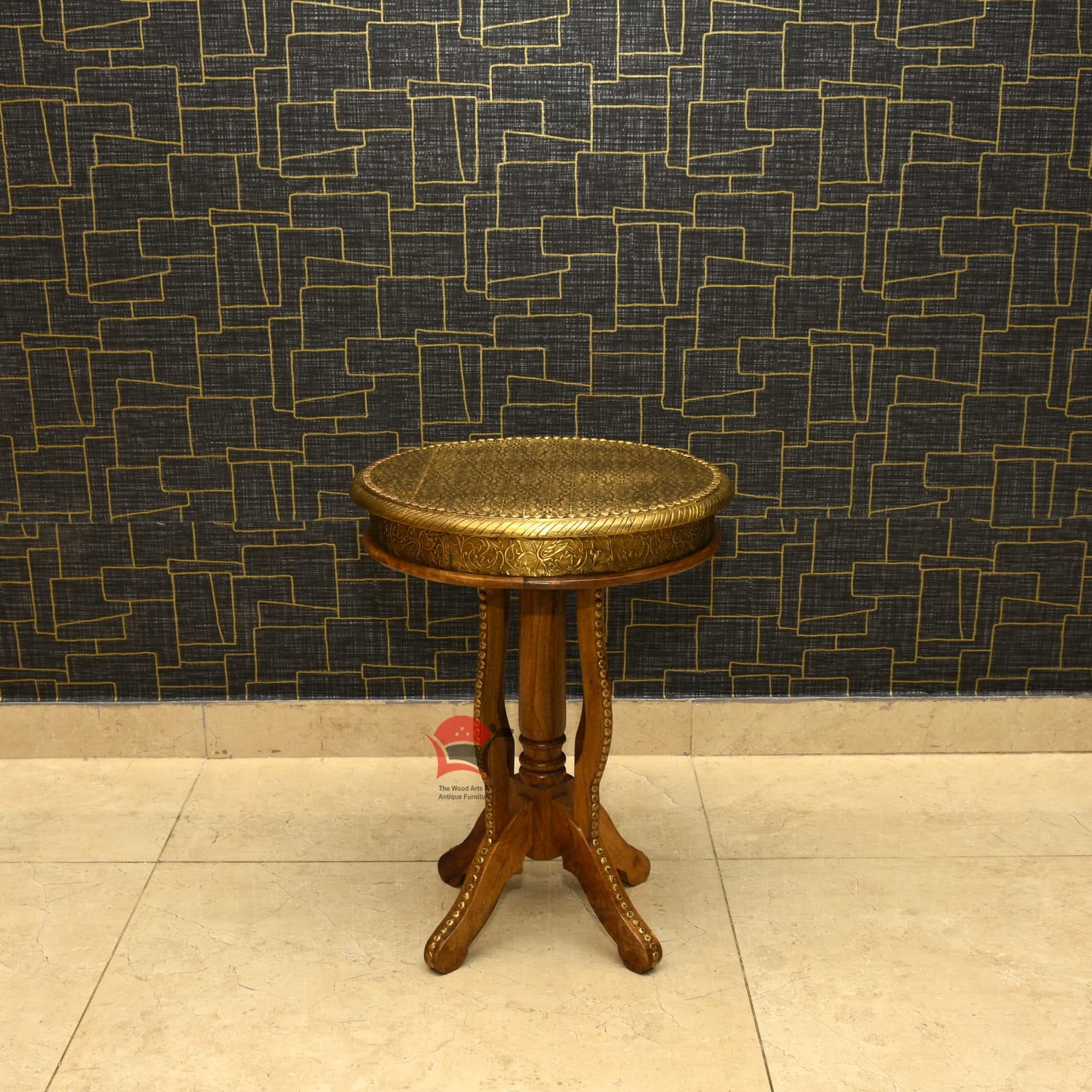 Brass Fitted Side Table  BFST