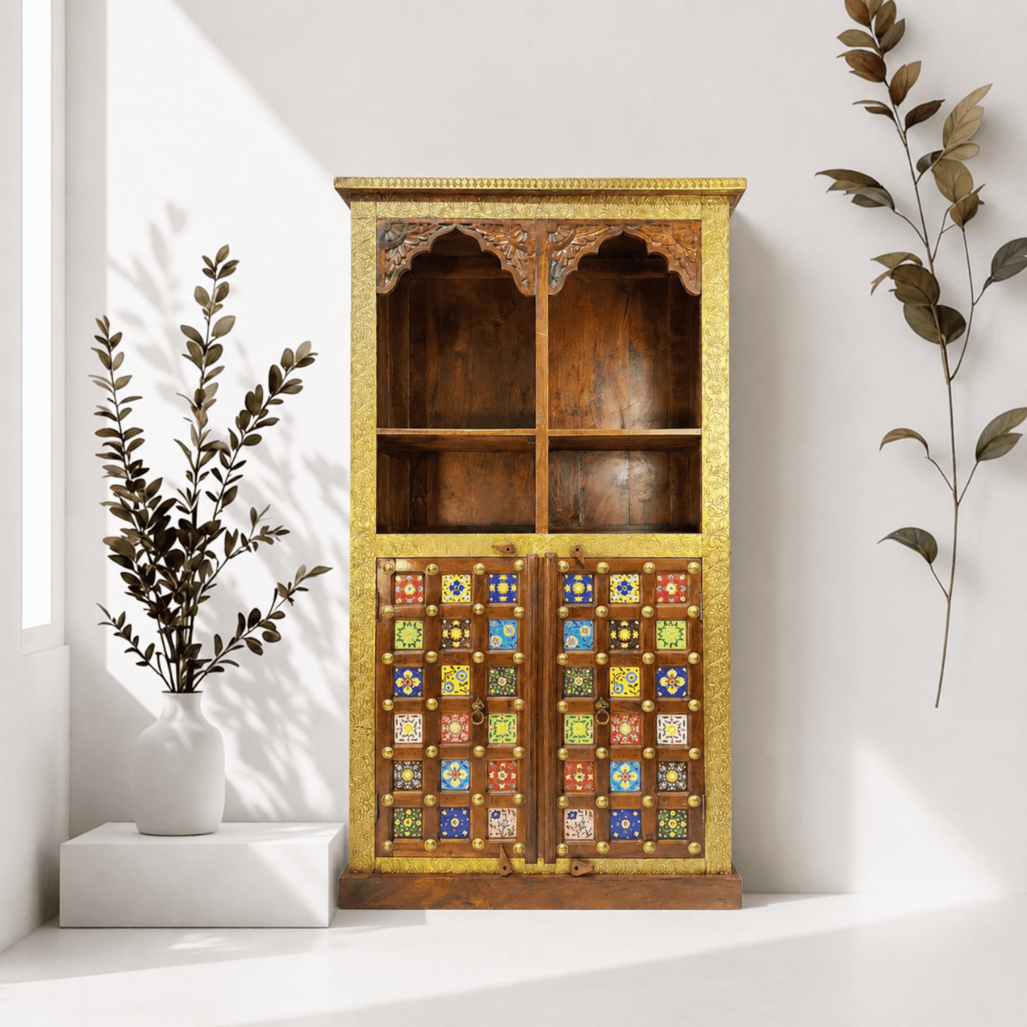 Handmade Wood Furniture Oman,Solid Wood Bookshelf Qatar,Mango Wood Shelf UAE,Hardwood bookshelf collection store in Dubai UAE,