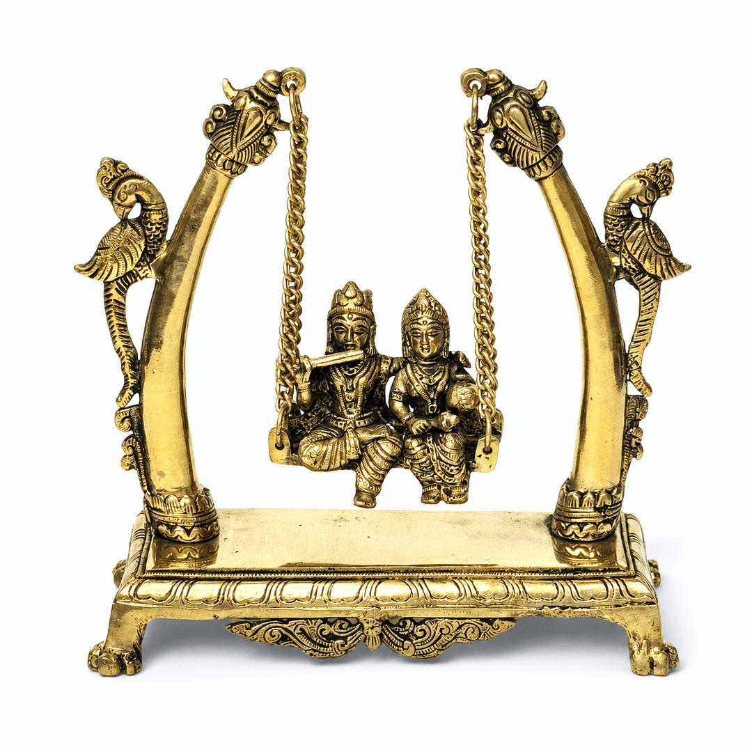Brass Ganpati Goddess Swing With Hand Made