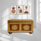 تبديل الصورة Handcrafted Solid Wood Storage Trunk Oman
Brass Fitted Mango Wood Box Qatar 
Rustic Finish Wooden Storage Chest Bahrain
Indian Handmade Wooden Storage Box UAE 2