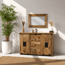 Switch sideboard, wooden sideboard, mango modern furniture UAE, industrial furniture, solid wood cabinet, handmade furniture, rustic furniture, luxury furniture Dubai, home decor UAE, furniture online UAE, wooden side cabinet Dubai, sideboard Oman, premium furniture UAE, 2 image