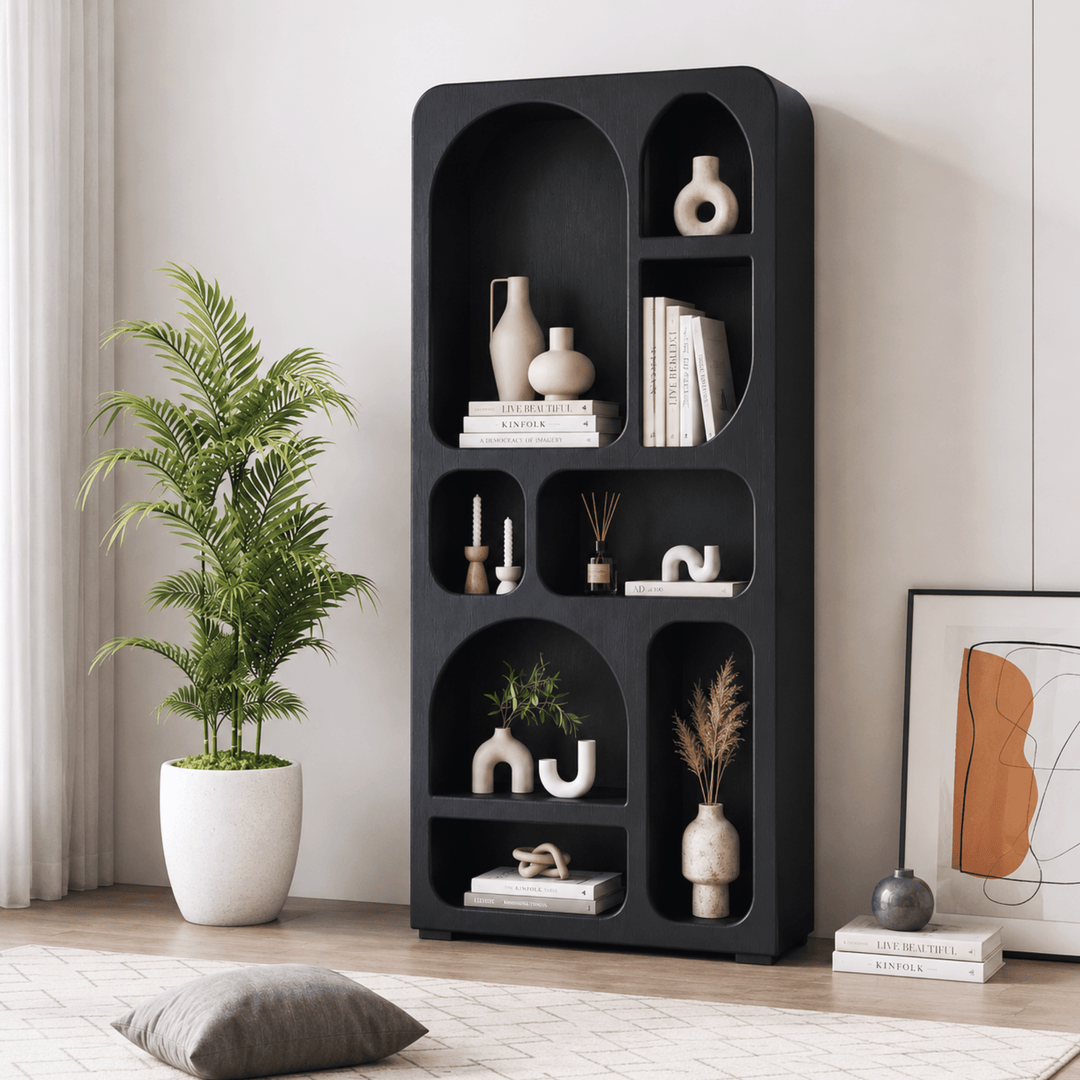 Prestige Luxury Arch Bookshelf & Display Unit with multi color rustic finish