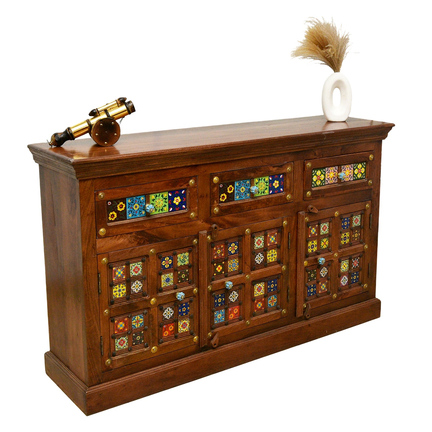 Bohemian wooden sideboard Oman
Boho style sideboard Qatar