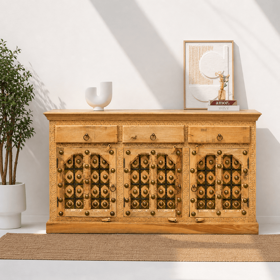 Luxe heritage Handmade Mango Wood Buffet Cabinet