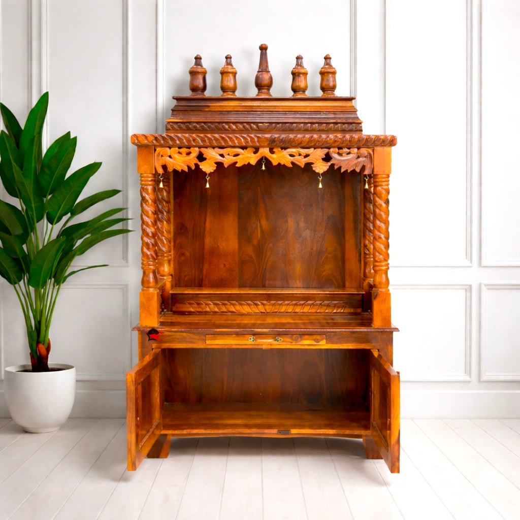 Royal heritage solid wood temple cabinet Dubai