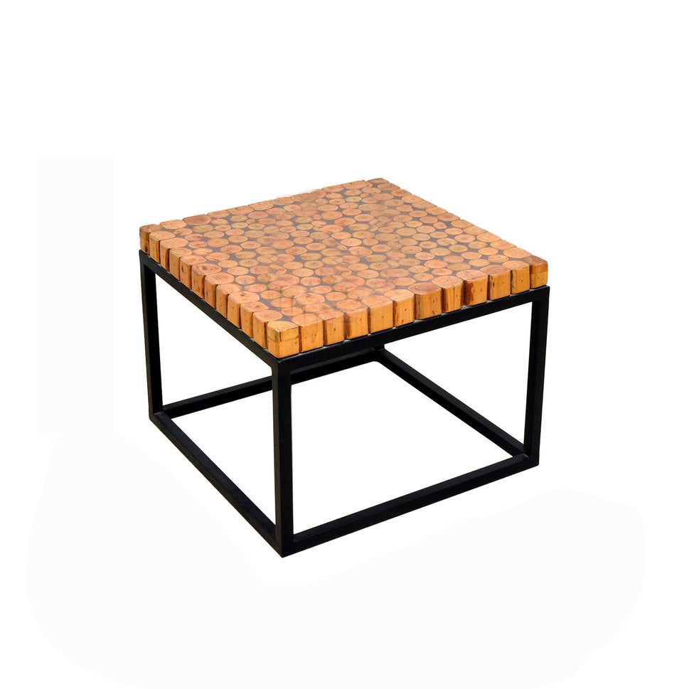 Gloster Maya Coffee Table with Natural Teak Slatted Top