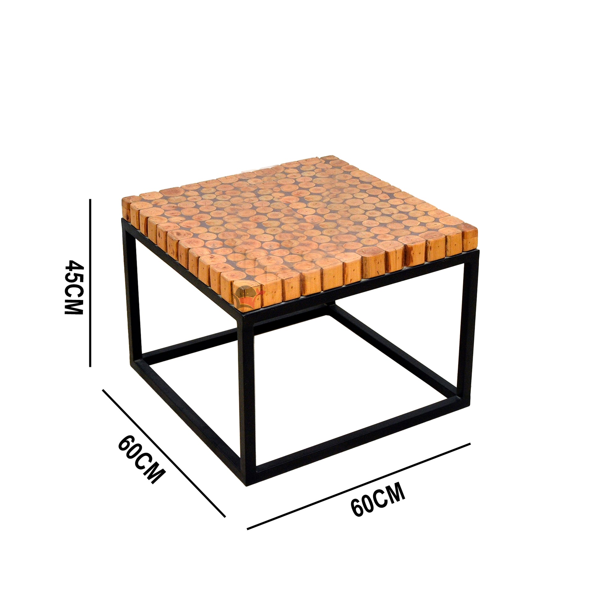 Gloster Maya Coffee Table with Natural Teak Slatted Top