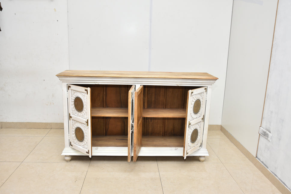 Royal Haven Carved hand made mango wood buffet Cabinet