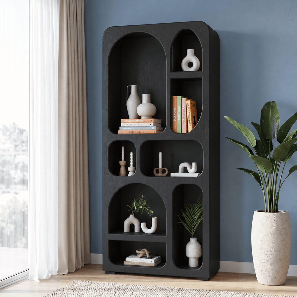 Prestige Luxury Arch Bookshelf & Display Unit with multi color rustic finish
