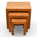 Switch  best nesting table UAE, artistic wooden nesting stool Abu Dhabi,, antique furniture Dubai, 100% natural wood nesting table set Oman, 2 image