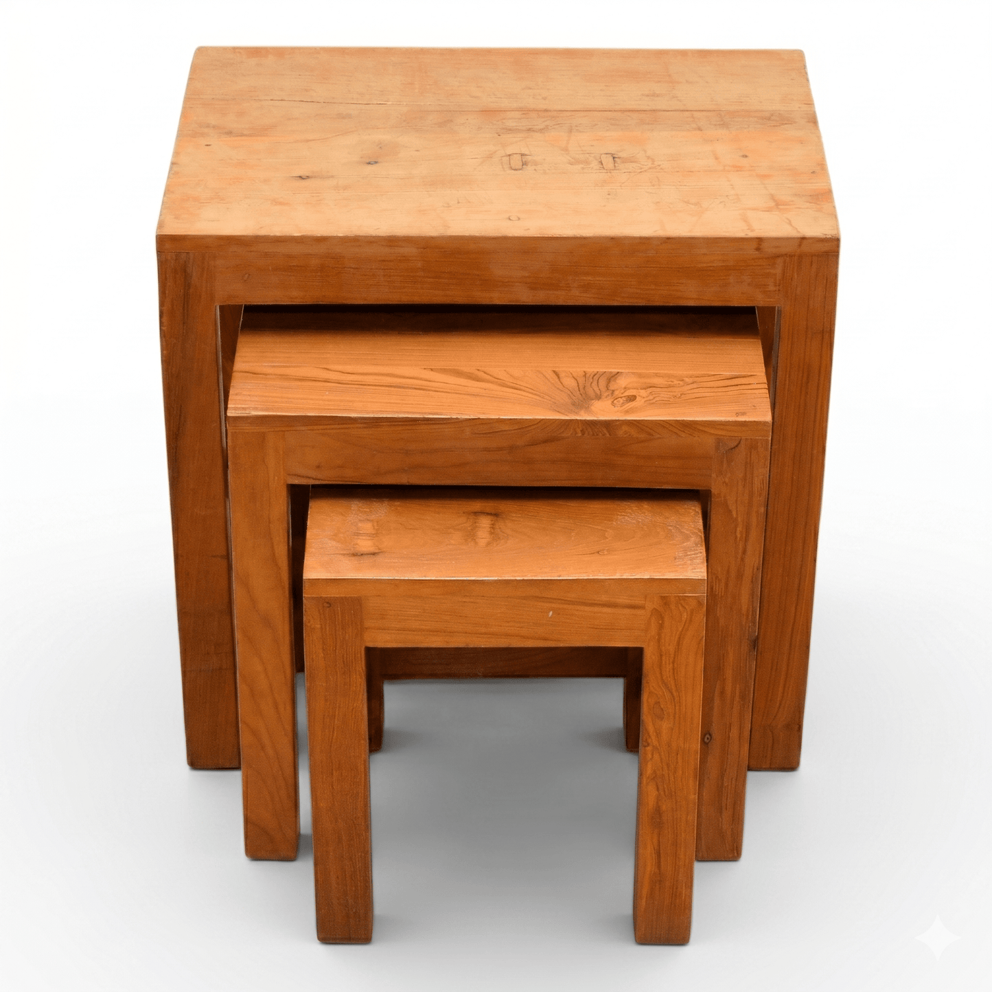  best nesting table UAE, artistic wooden nesting stool Abu Dhabi,, antique furniture Dubai, 100% natural wood nesting table set Oman,