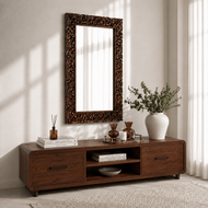 Handcrafted Solid Wood Wall Mirror Frame | UAE Oman