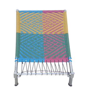 Traditional handwoven with metal frame charpai